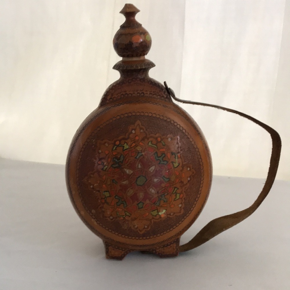 Vintage Painted Wooden Canteen